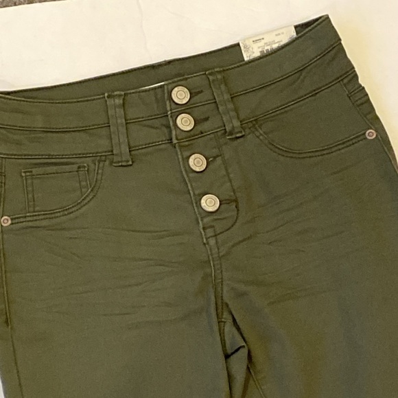 Mudd high rise green jeggings size 12 - Picture 2 of 5